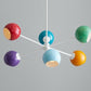 Colorful Globe Chandelier Mid Century Modern Brass Ceiling Lamps Lighting Fixture