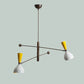 Stilnovo Style 4 Lights Modern Brass Sputnik Chandelier Both Side Lights
