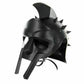 Gladiator maximus helmet black roman spiked helmet steel gladiator face mask