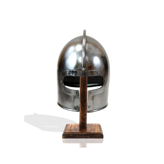 Medieval Helmet Knight Armor Steel Larp Wearable Replica Silver Helmet Cosplay