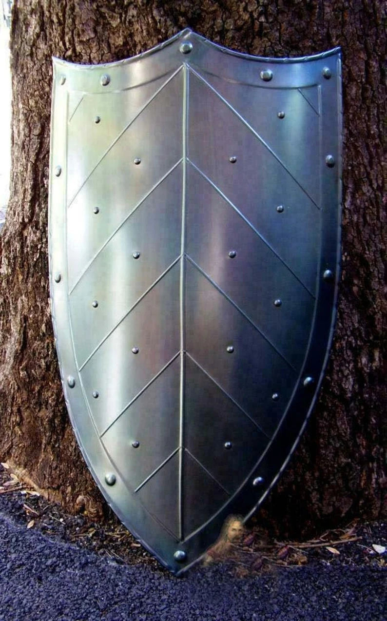 Medieval Knight Pointed Shield ~ Larp Reenactment Cosplay Heater Shield