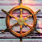 Vintage Nautical Ship Wheel: 24-Inch Wooden Steering Wheel - Maritime Art & Décor Piece