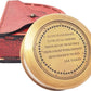 Not All Those Who Wander are Lost Brass Gift Engraved Compass with Leather case
