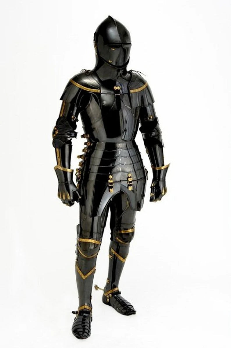 Medieval Black Armour Suit ~ Combat Full Body Halloween Armour Suit