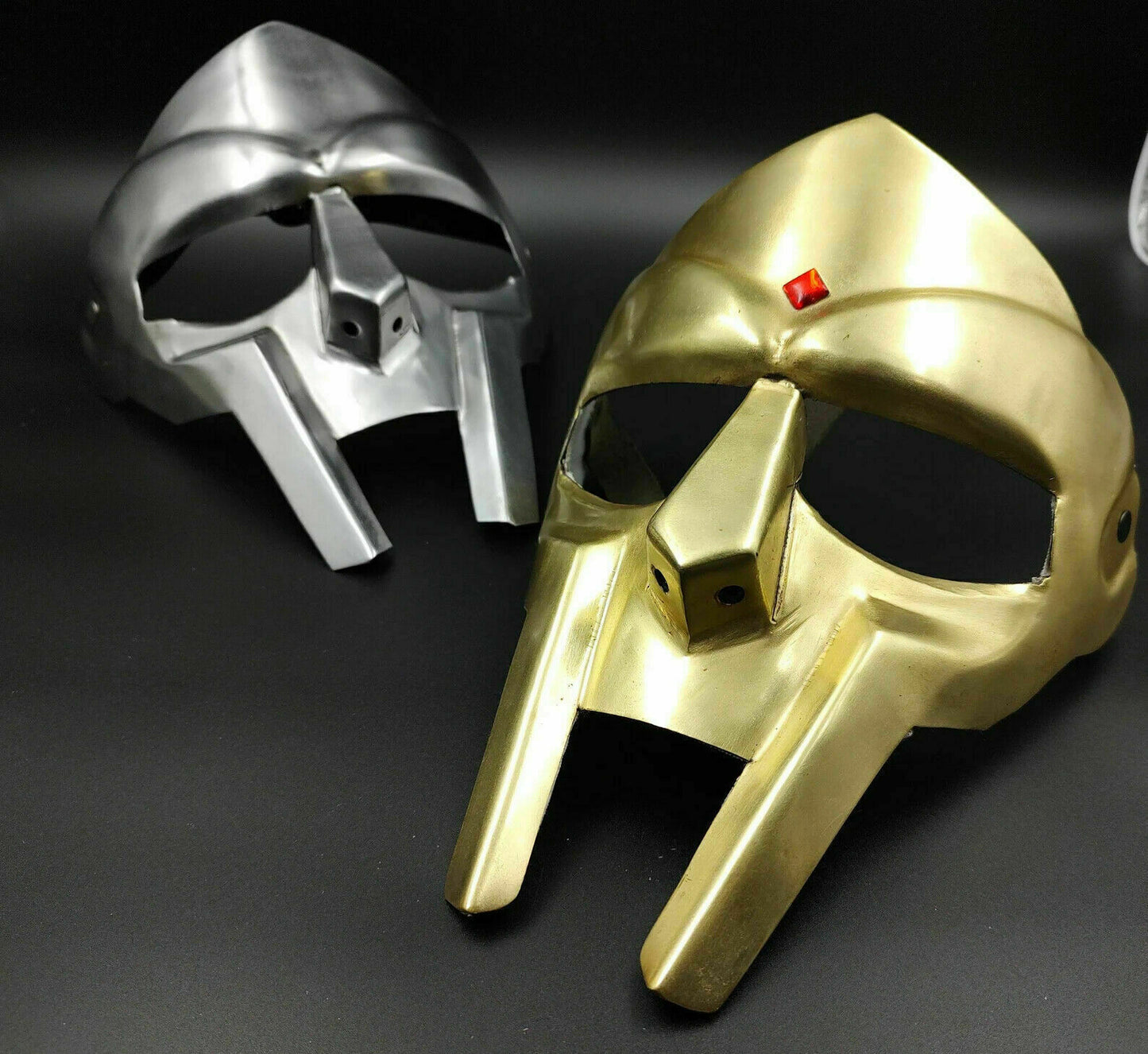 Halloween Medieval MF DOOM Mask Mad-villain Mild Steel Armor Suit two color Mask