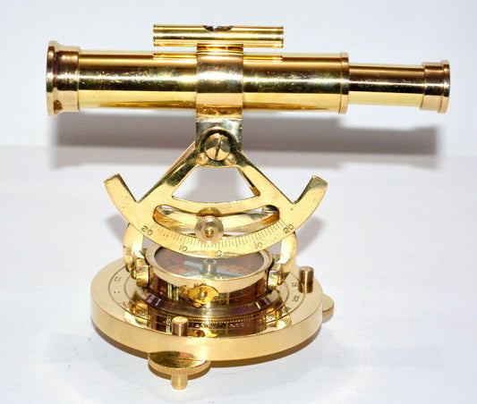Antique vintage maritime marine alidade telescope with compass décor replica