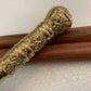 Long Antique Brass Handle Imperial Style Walking Stick