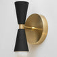 Mid Century Sconce Gold Wall Sconce Geometric Light Brass Wall Fixture pair