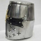 Medieval Knight Armor Crusader Templar Helmet Brass Helm Mason's gift Cross LARP