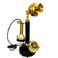 Antique Brass American Landline Telephone Vintage Rotary Dial Candlestick Phone, Housewarming Gift