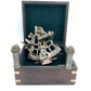 Navigational Brass Sextant Marine Nautical Sextant With Wooden Box Navigational Marine