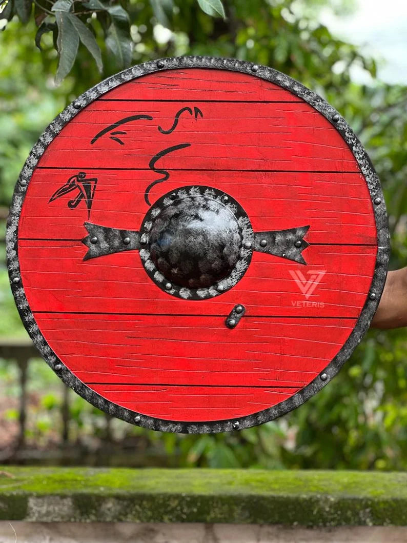 Medieval Viking Round Shield - Battle-Ready Armor and Historical Display Piece