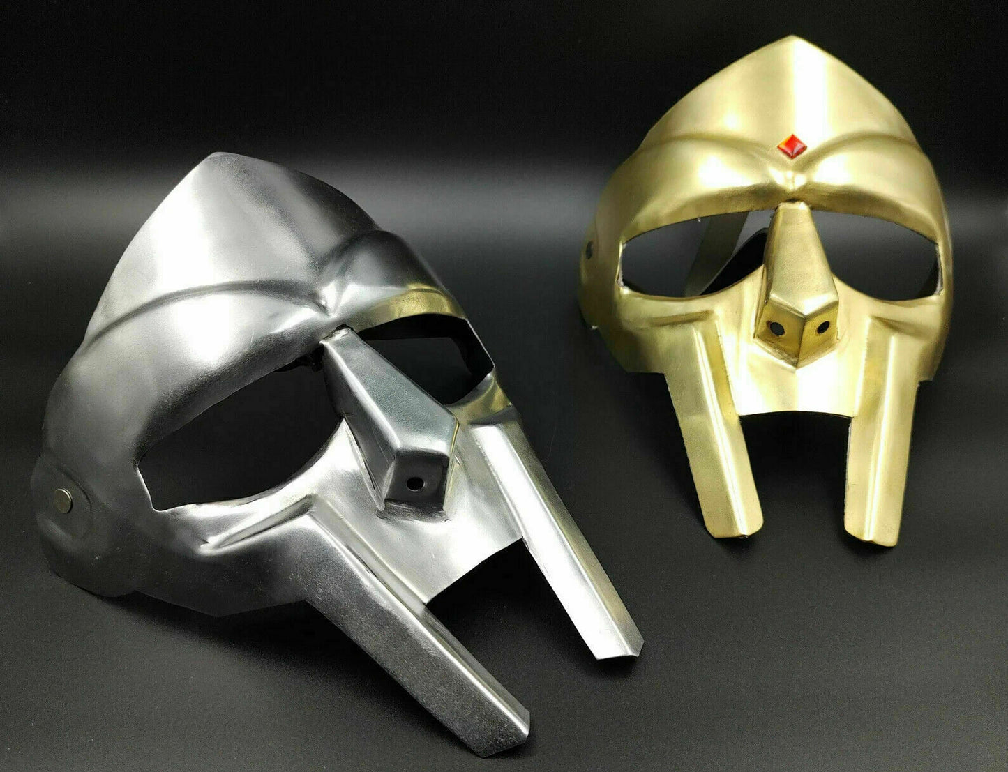 Halloween Medieval MF DOOM Mask Mad-villain Mild Steel Armor Suit two color Mask