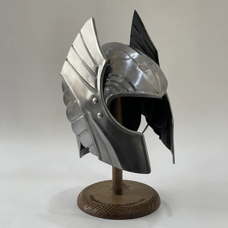 Thor Love and Thunder Movie Helmet 18 Gauge Metal Wing Rotator Thor Helmet with Stand Perfect Gift for Thor Lover