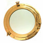 Vintage Brass Finish 12" Ship Porthole Window Mirror Glass Golden Finish