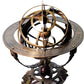 Antique Brass 18" Armillary Globe Sphere with Compass on Wooden Base - Home & Office Decor Gift