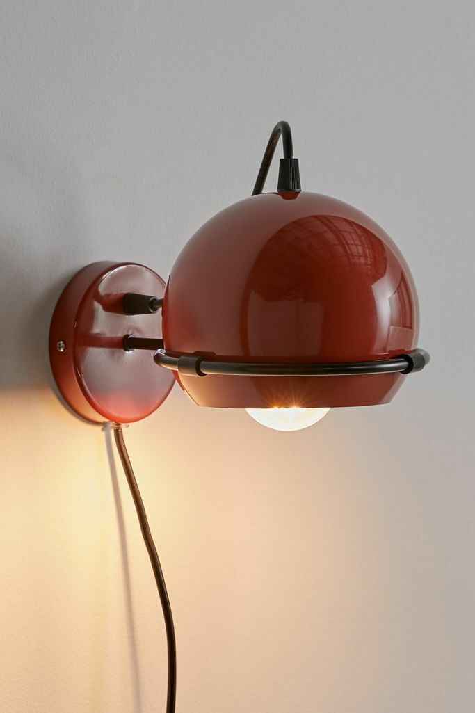 Denney Sconce Mid Century Industrial Lamps Lighting Wall Fixture Blood Red Sconce