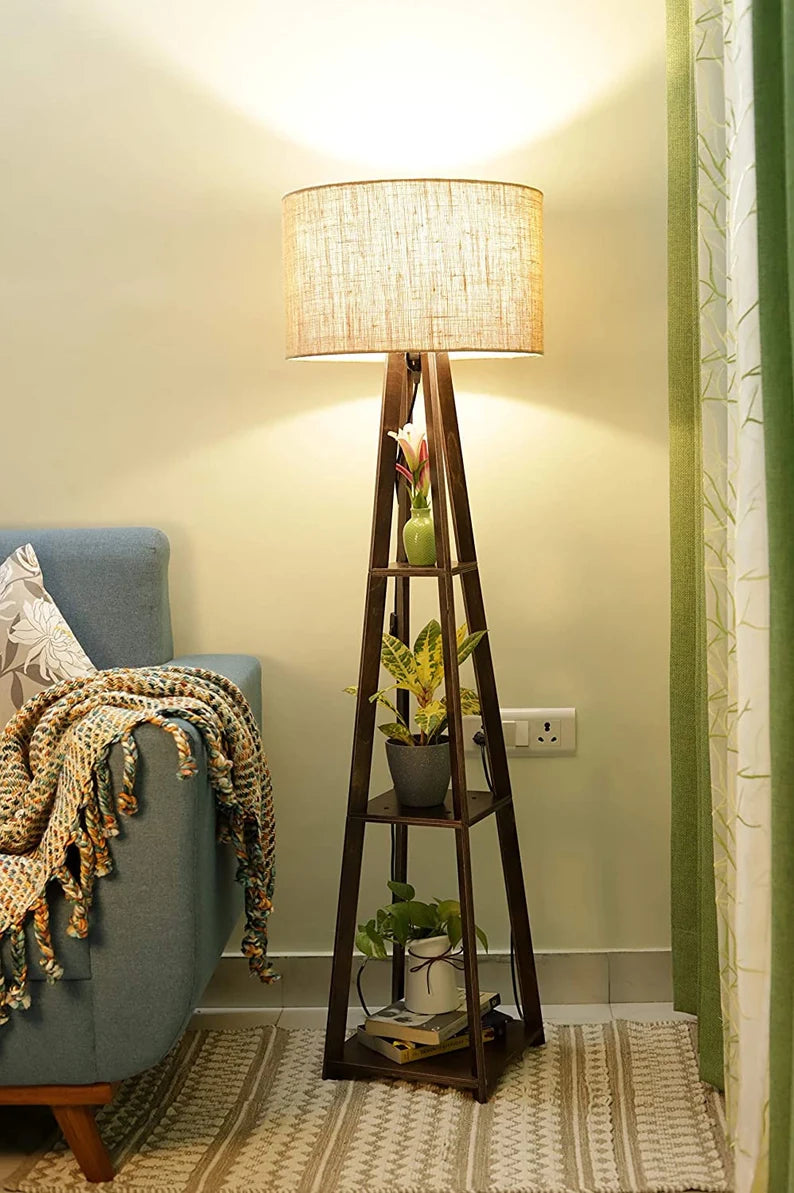 Modern Decorative floor lamp used to display Planter, Books and other Creative Article