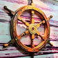 Vintage Nautical Ship Wheel: 24-Inch Wooden Steering Wheel - Maritime Art & Décor Piece