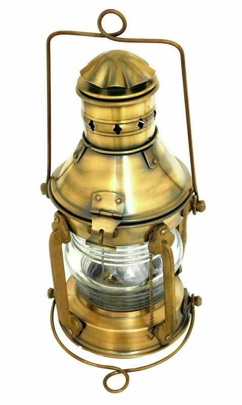 Brass & Copper Anchor Oil lamp Boat Light Maritime Nautical Ship