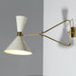 Italian Adjustable Wall Light Diabolo Modern Brass Wall Fixture Sconce 2 Bulbs