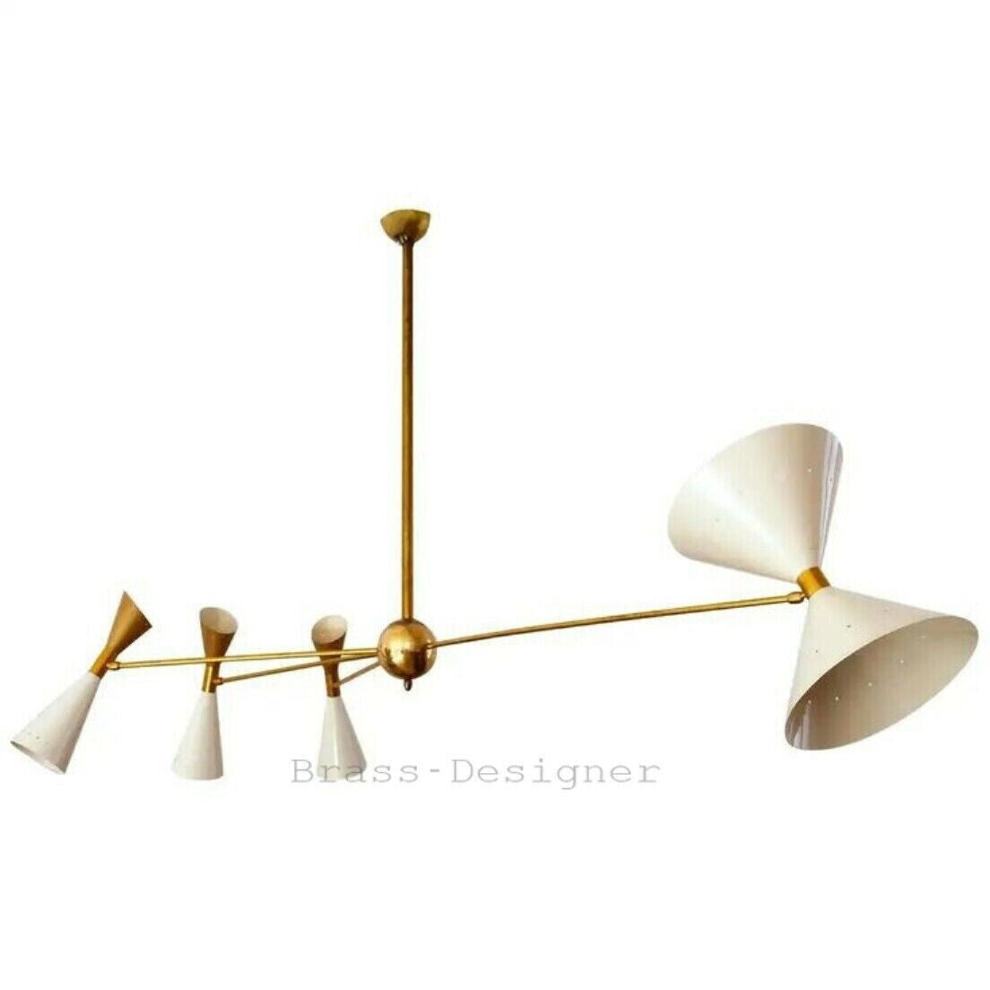 Huge Diabolo Chandelier Italian Style Stilnovo Mid Century Sputnik Ceiling Light