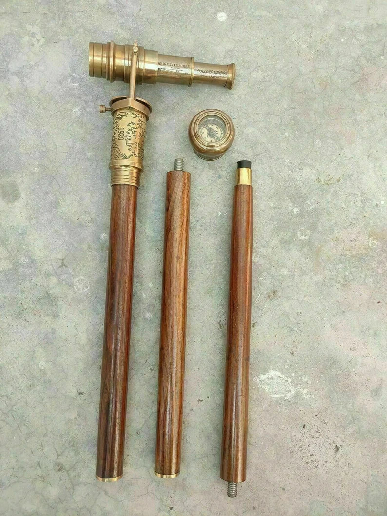 Victorian Handle Vintage Style Wooden Walking Cane