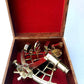 Nautical Brass Sextant Instrument with Wooden Box Marine Working Sextant 9" Fully Navigation Ship Astrolabe Sextant