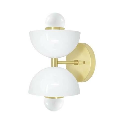 Double Sconce Cup Mid Century Double Shade Wall Fixture Lamps Lighting Sconce