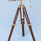 Telescope With Wooden Tripod Maritime Nautical Gold Finish Telescope Travel Gift