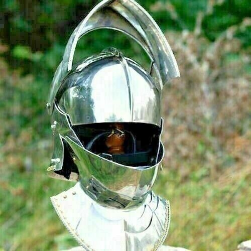 Medieval Helmet SCA Sallet And Bevor Knight Armor With Gorget Christmas Gift