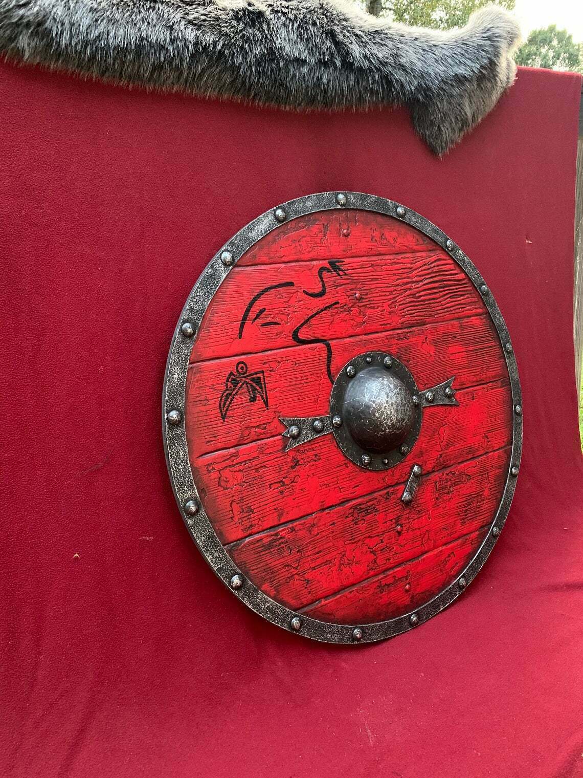 Medieval Viking shield 24'' Ragnar Lothbrok Authentic Battleworn Viking Shield
