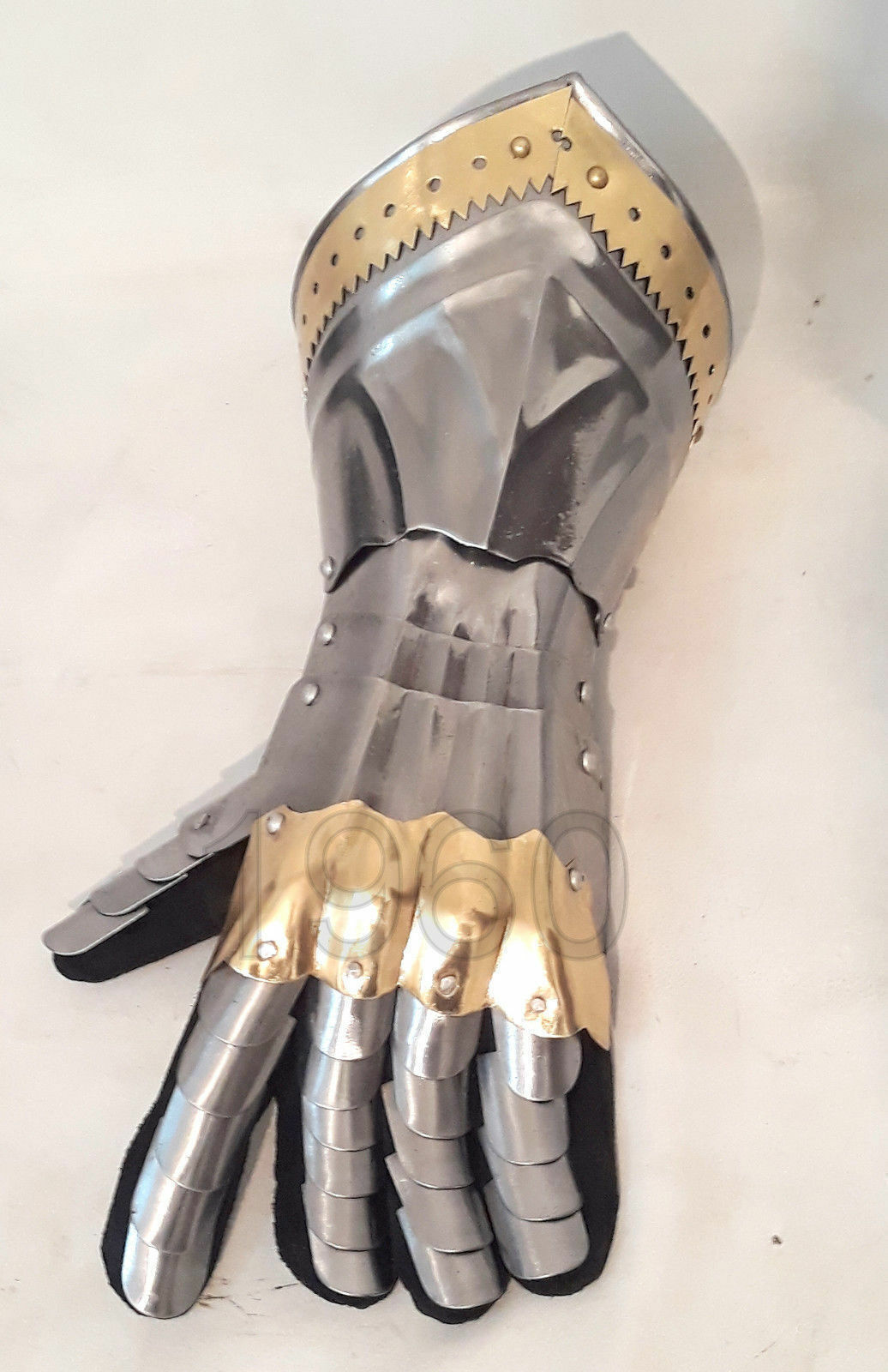 Medieval Templar Steel Gauntlets Gothic Knight Armor Finger Gloves