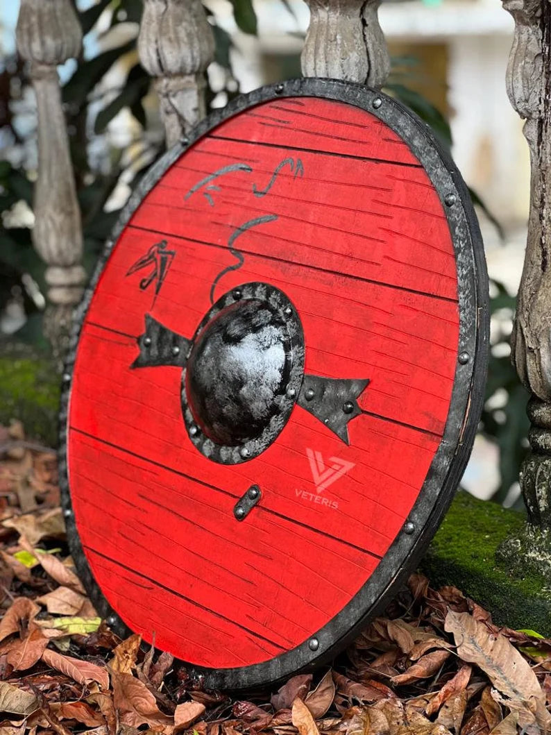 Medieval Viking Round Shield - Battle-Ready Armor and Historical Display Piece