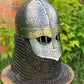 Medieval Armor Viking Helmet Steel Aching Chain Mail Helmet