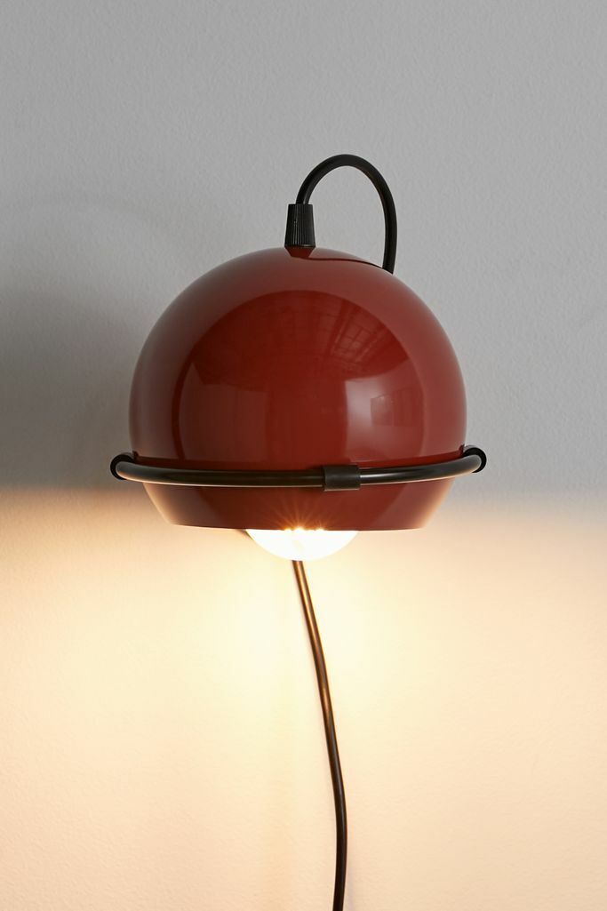 Denney Sconce Mid Century Industrial Lamps Lighting Wall Fixture Blood Red Sconce