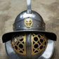 Medieval Larp Armour, Replica Murmillo Gladiator Helmet Medieval Knight Crusader Armor with Free Wooden Stand