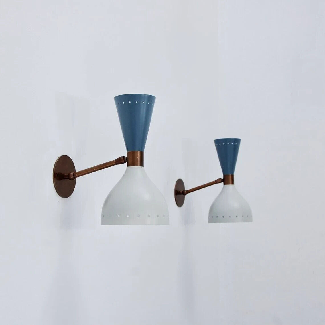 Diabolo Wall Sconce Italian Modern Stilnovo Style Set of Two Wall Light lamps