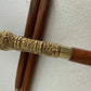 Long Antique Brass Handle Imperial Style Walking Stick