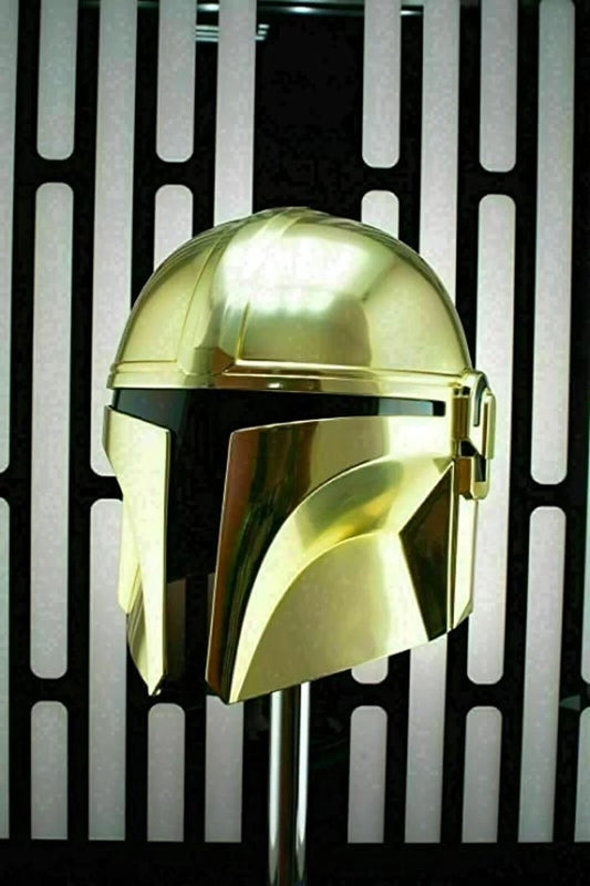 Star Mandalorian Helmet Gold Chrome Boba Fatt Helmet Best Gift