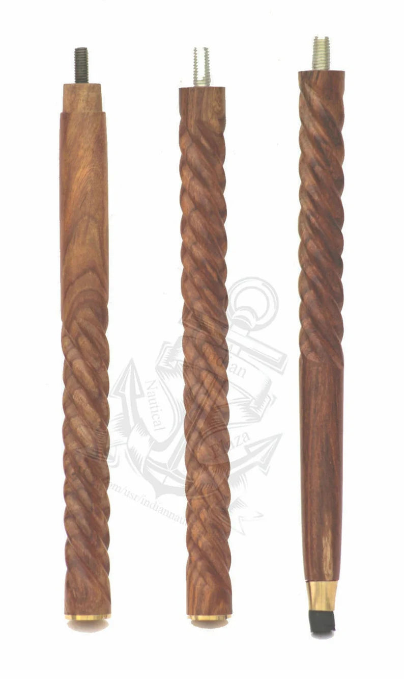 Sea Treasure OCTOPUS HEAD Handle-Walking Stick-Spiral Wooden Hiking Canes Victorian Walking Cane Stick Hiking X Mass Gift Item