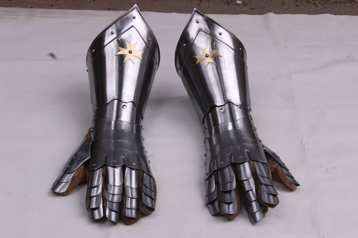 Medieval Finger Gauntlets Gothic Knight Armor Steel Wearable Gloves