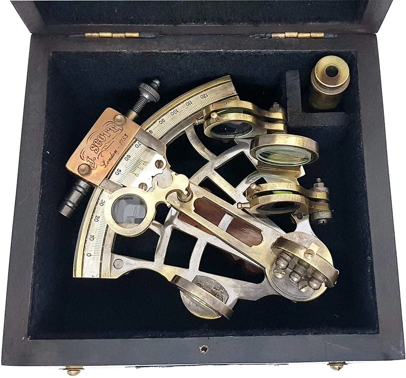 Nautical Sextant Large Brass Navigation Instrument Sextant