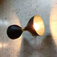 Set Of 2 Sconce 2 Side Holder Mid Century of Full Black Wall Lighting Lamp