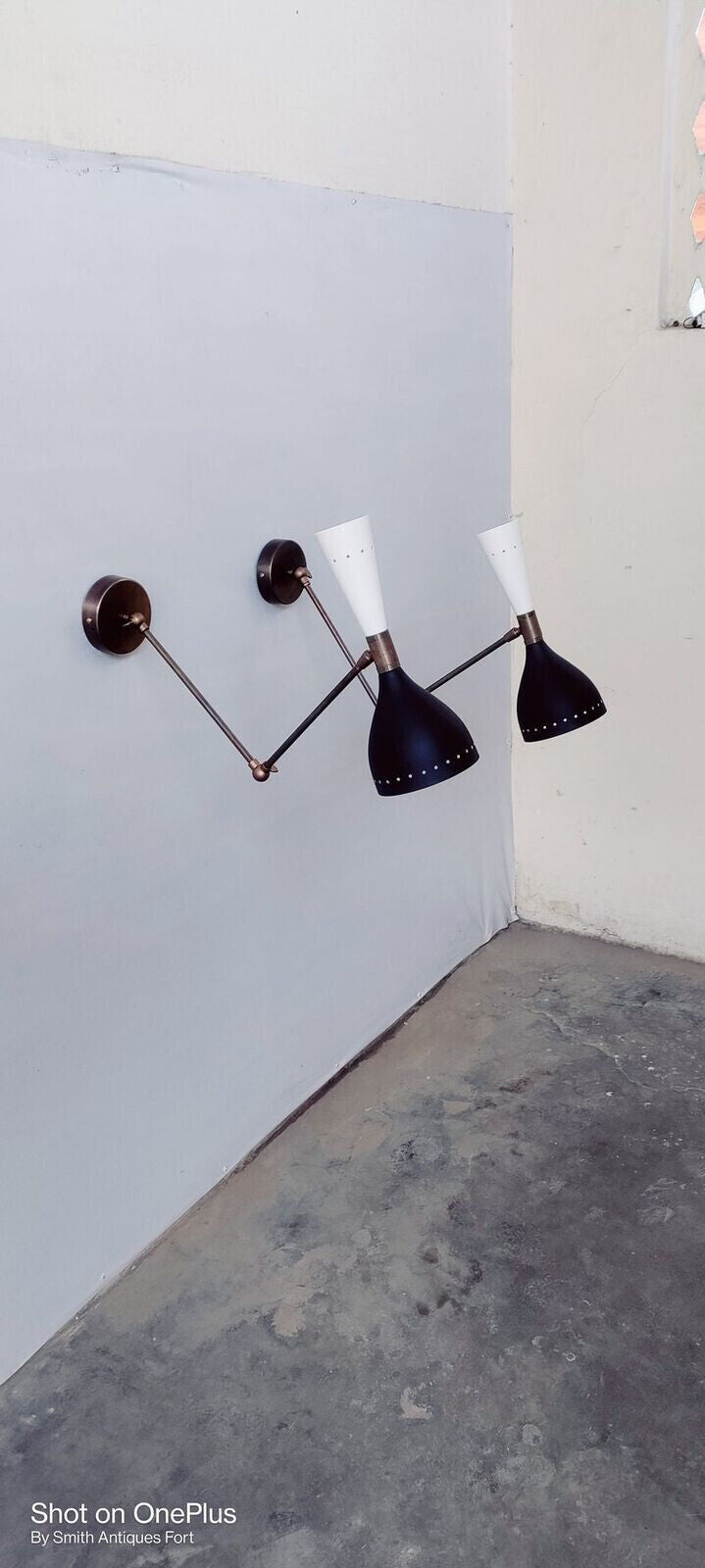 Diabolo Wall Sconces Italian Modern Stilnovo Style Set of Two Wall Light lamps