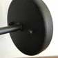 Bow Tie Black Wall Sconce Double Shade Mid Century Modern Brass Wall Fixture