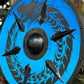 Viking Round Shield, 24 Inch Knight Battle Medieval Warrior Dragon Ship Armor Wooden Shield Best Wall Décor Gifts