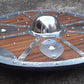 Viking Round Nautical Shield - Medieval Maritime LARP Warrior - 24 Inch Wood & Steel