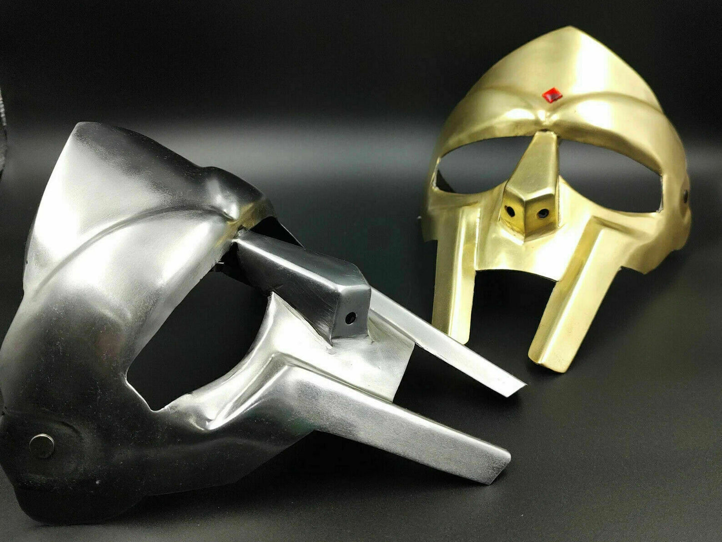 Halloween Medieval MF DOOM Mask Mad-villain Mild Steel Armor Suit two color Mask