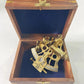 Nautical Brass Sextant With Wooden Box Real, Navigational, Marine Antique Sextant